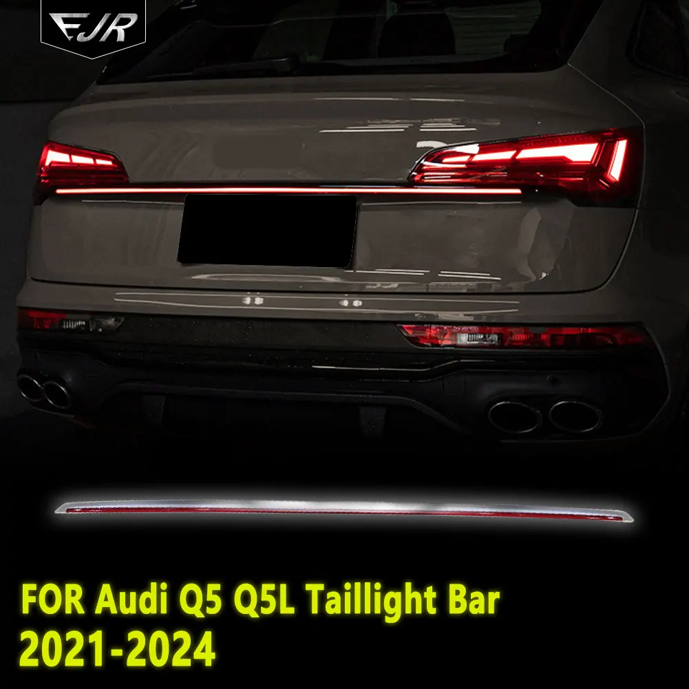 

Для Audi Q5L 2021-2023 светодиодные задние фонари, стоп-сигнал, анимация запуска, обратная подсказка, сквозные фонари багажника, полоса