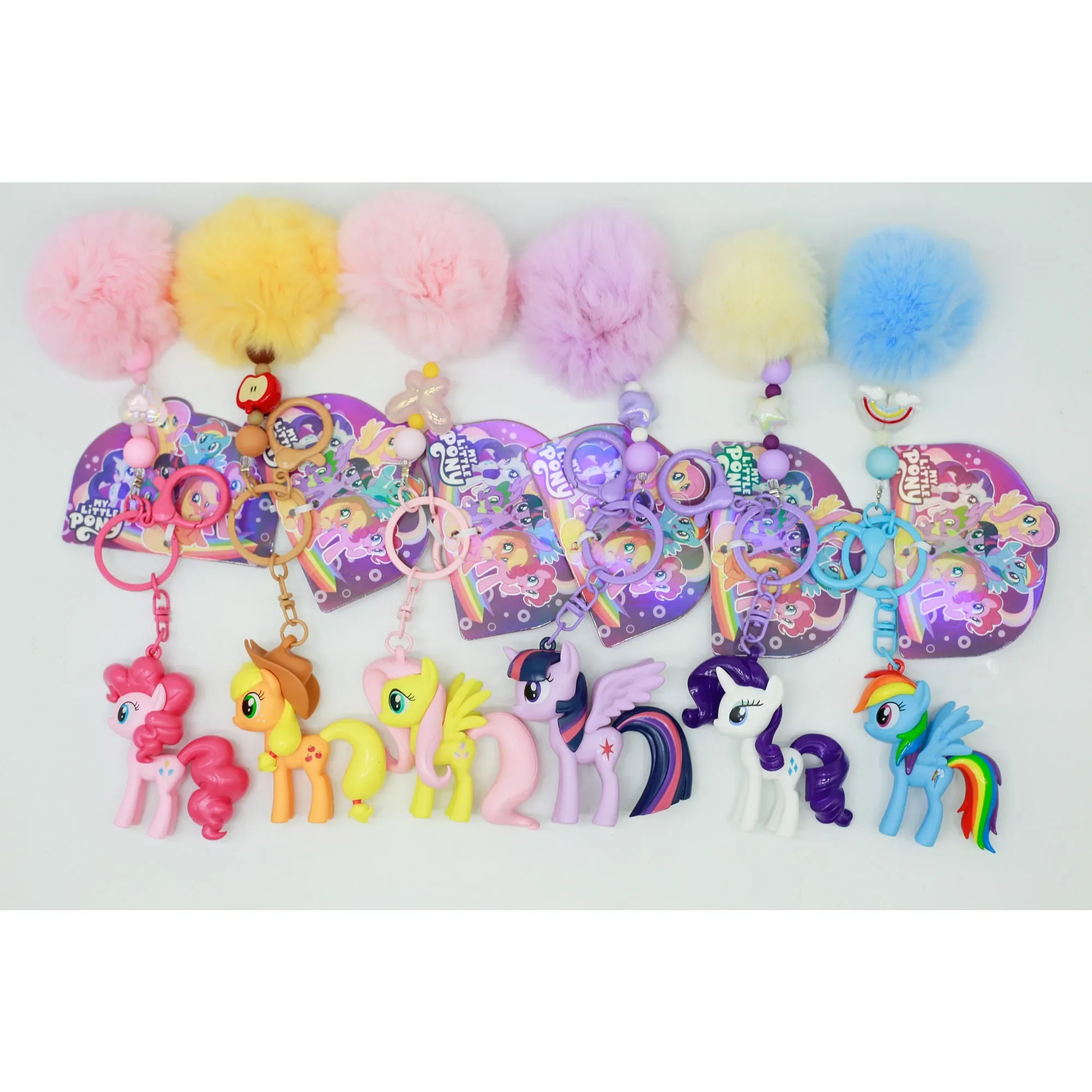 هاسبرو بلدي ليتل المهر قوس قزح داش Fluttershy الخنصر فطيرة أبلجاك نادر نموذج حقيبة أنيقة المعلقات سلاسل المفاتيح الحلي هدايا الاطفال