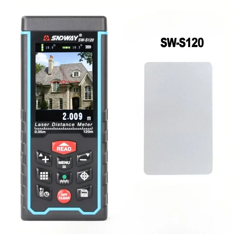 SW-S120 Camera Rangefinder High Quality Laser Distance Meter Area Volumn Digital Angle Ruler Measuring Tape SNDWAY Original