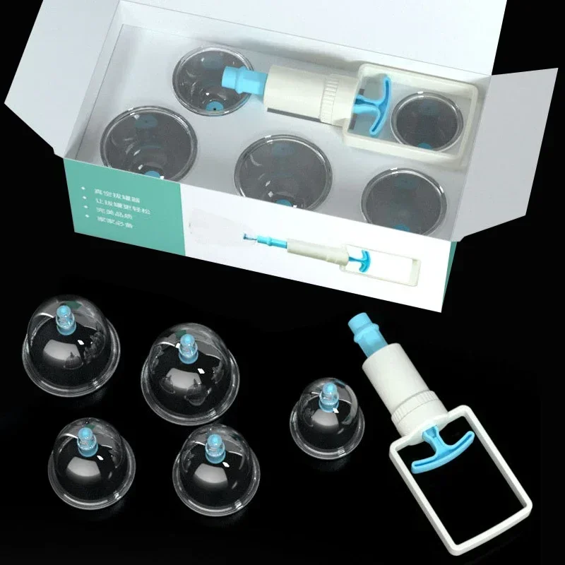 Cupping Therapy Set Vacuum Suction Cup with Pump Massage 5 Cans Cupping Cups for Cellulite Body Acupuncture Massager Health Care