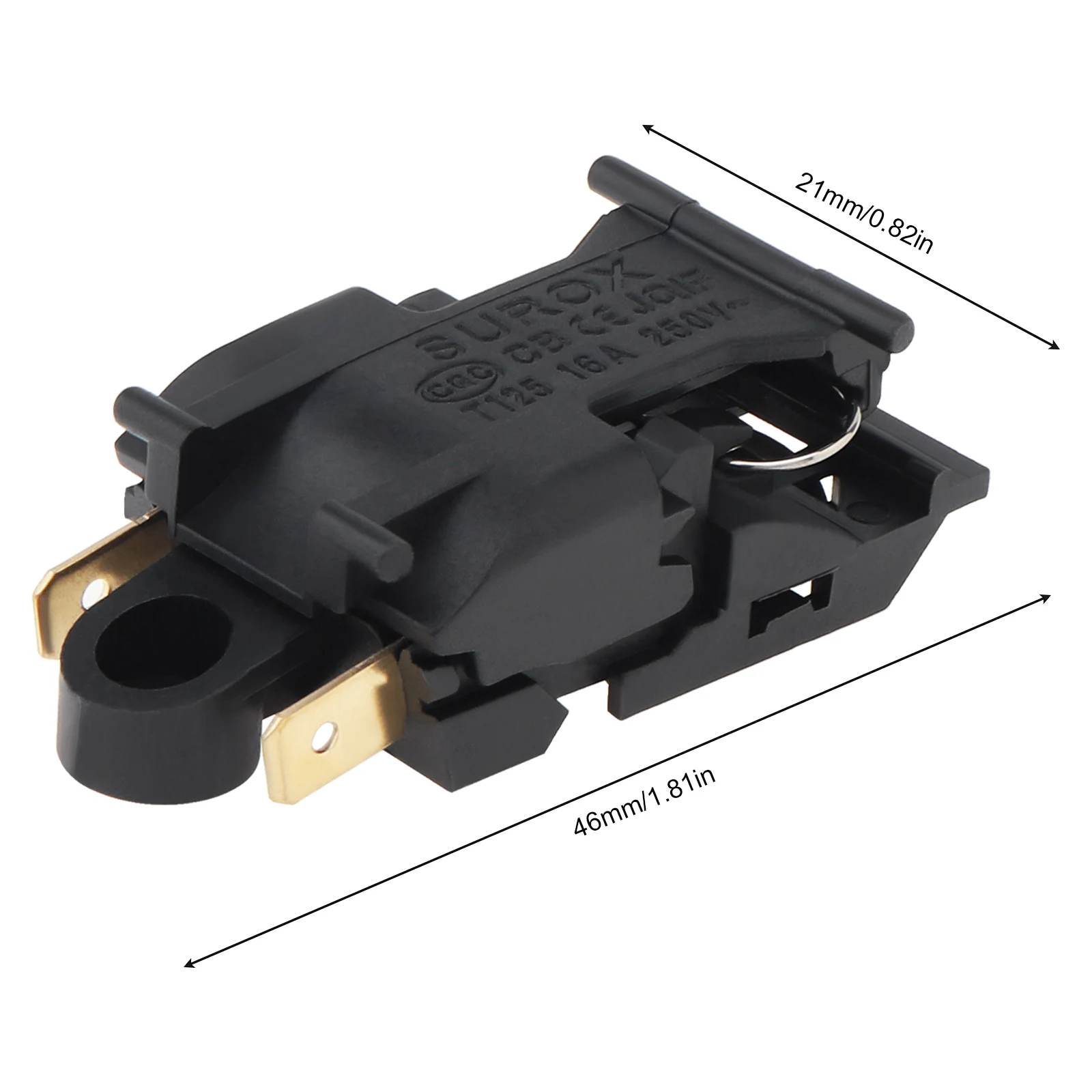 2pcs 16A Automatic Power Off Electric Kettle Switch Thermostat Control, Black Automatic Power Off Switch Electric Tools