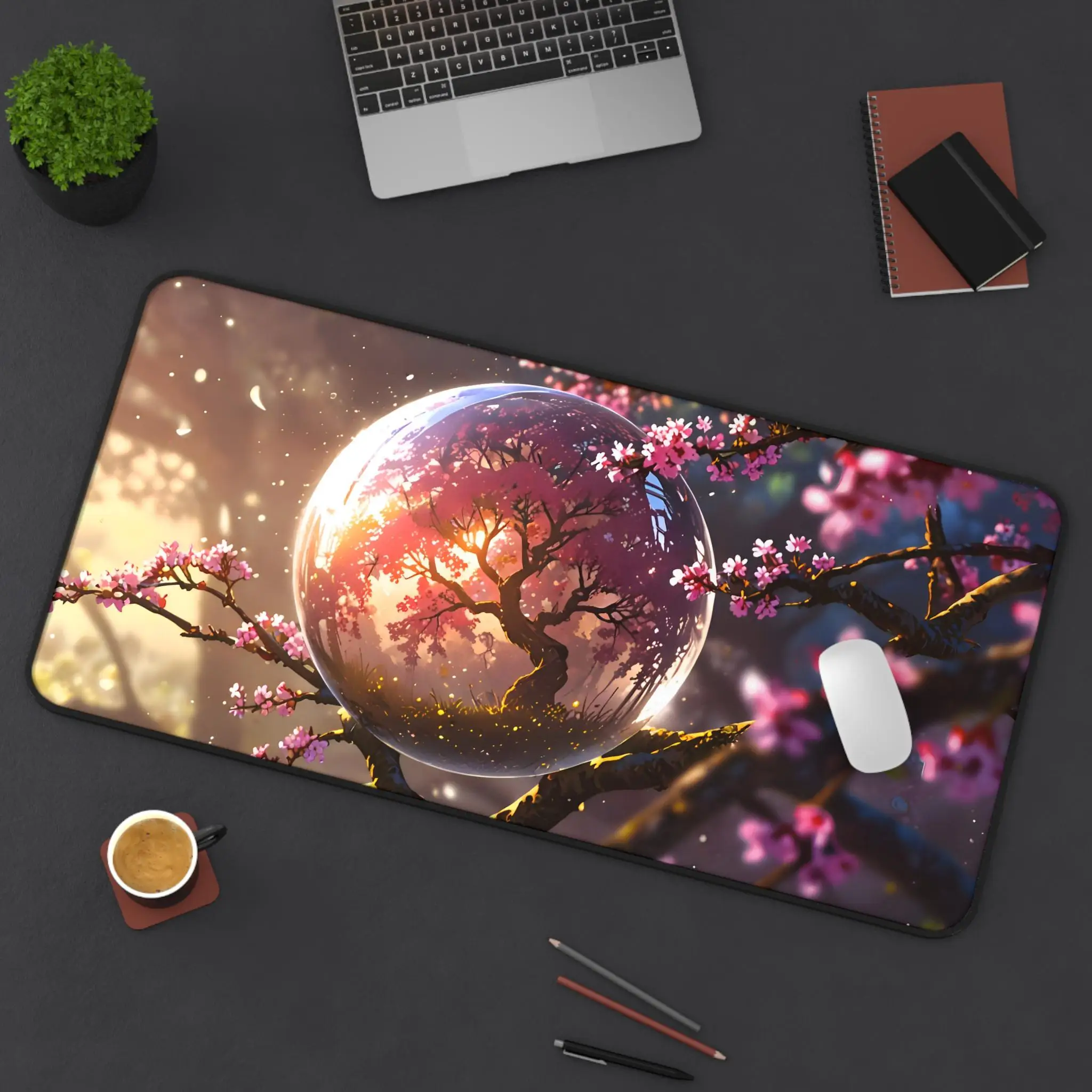 

Pink Water Drop Cherry Blossom Deskmat,non-slip and Waterproof Mousepad,gaming Desktop Decorative Mat,perfect Gift for Friends.