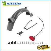 For XiaoMi M365 1S  PRO 2 Mi3 Electric Scooter Rear Back Fender Mudguard Shockproof Set  Aluminum Bracket with Taillight Parts