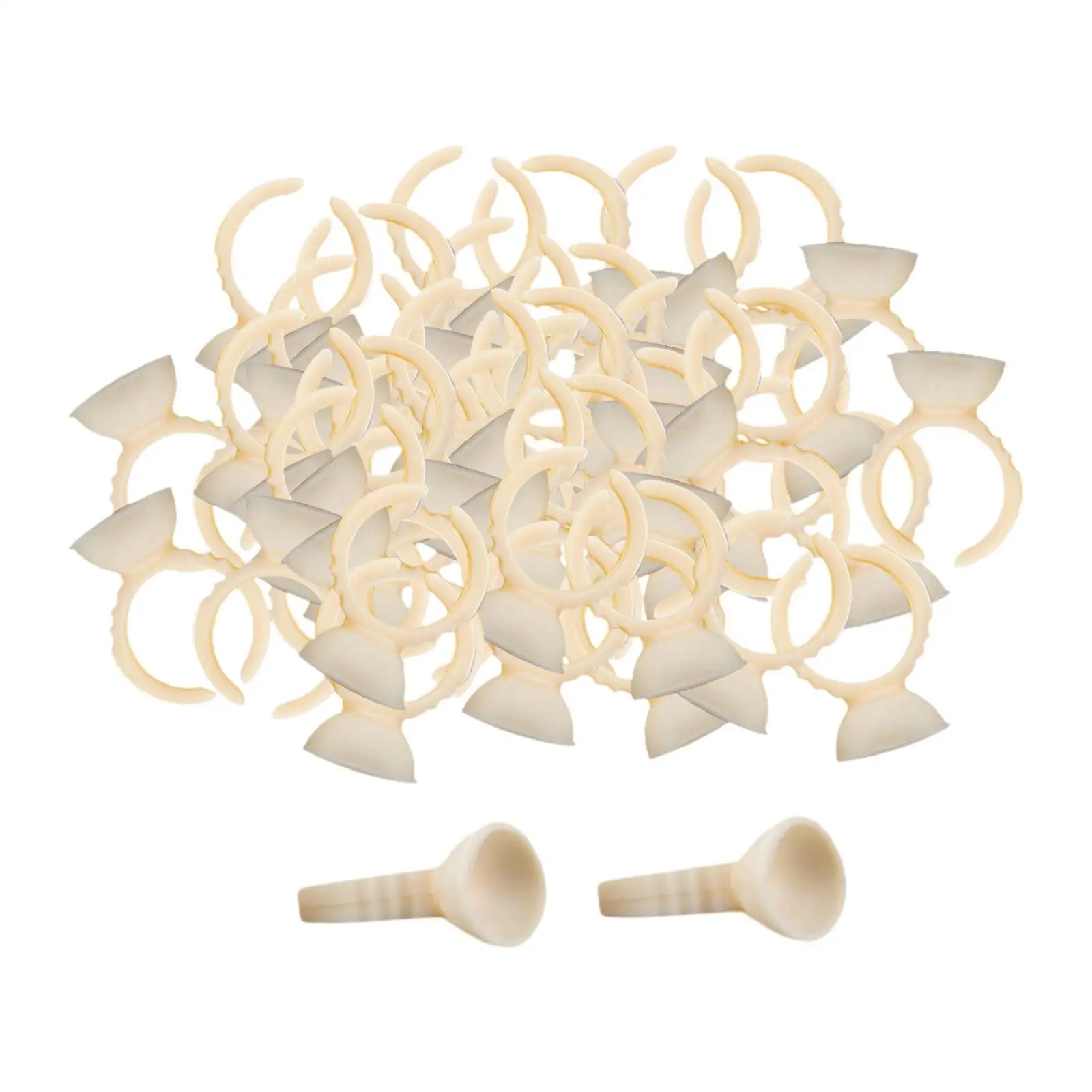 100Pcs Eyelash Glue Ring Cup Sturdy Tattoo Ink Ring Cup for Make up Artists