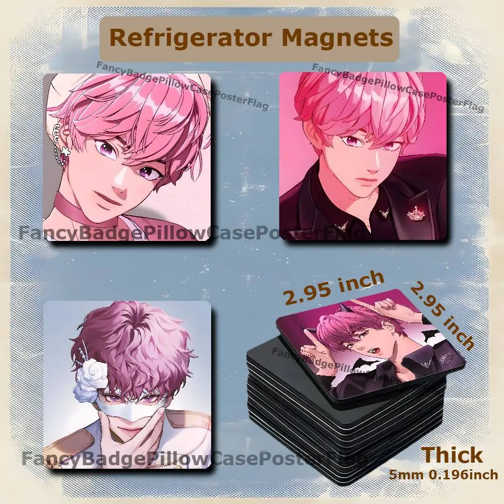 

P-PLAVE Bamby 75mm Frigerator Magnet Square Stickers Personalize Fridge Refrigerator Wall Door Decoration