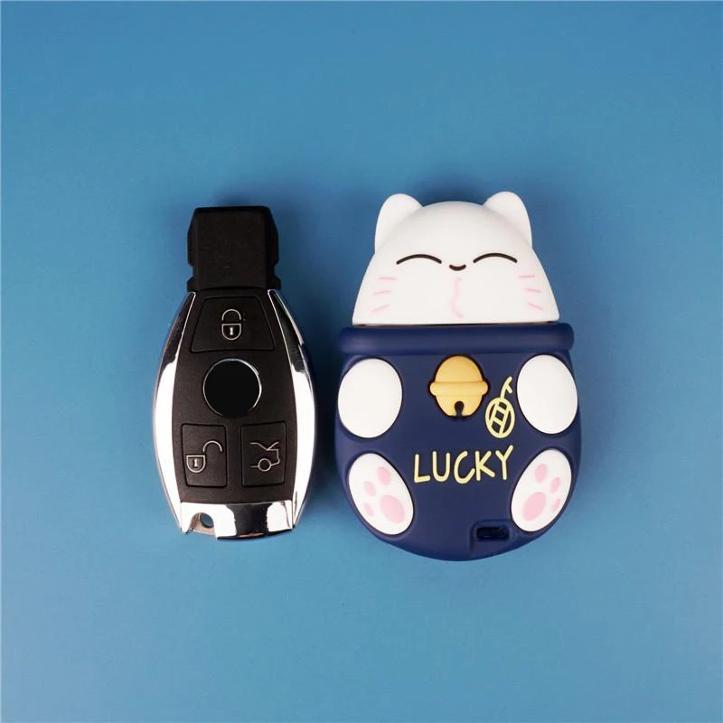 

Cartoon Style For Mercedes Benz W204 W205 W212 W213 W176 A B C E S G Class W177 GLC CLA AMG Car Key Case Cover Fob Accessories