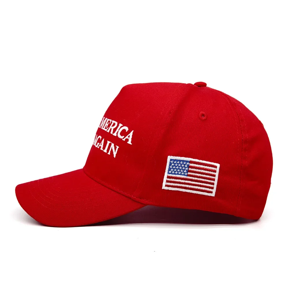 Spring/Summer Unisex America Embroidery Hat Of Man Outdoor Adjustable Trump Baseball Hat Women\'s Fashion Soft Top Cap