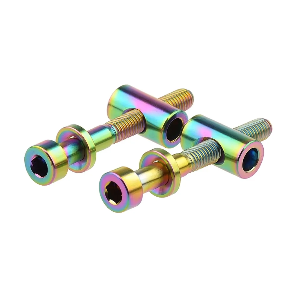 Wanyifa Titanium Ti Bolt M5x30/40mm Screws+Nuts+Washers for Thomson Seatpost MTB Road Bicycle Seatpost Saddle Fixed