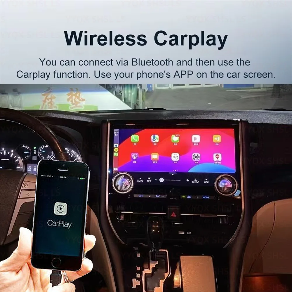 15Inch  For Toyota Alphard Vellfire 30 Series A30 Upgrade Alphard 40 Series A40 2008+ Android Car Radio Video Player GPS Carplay