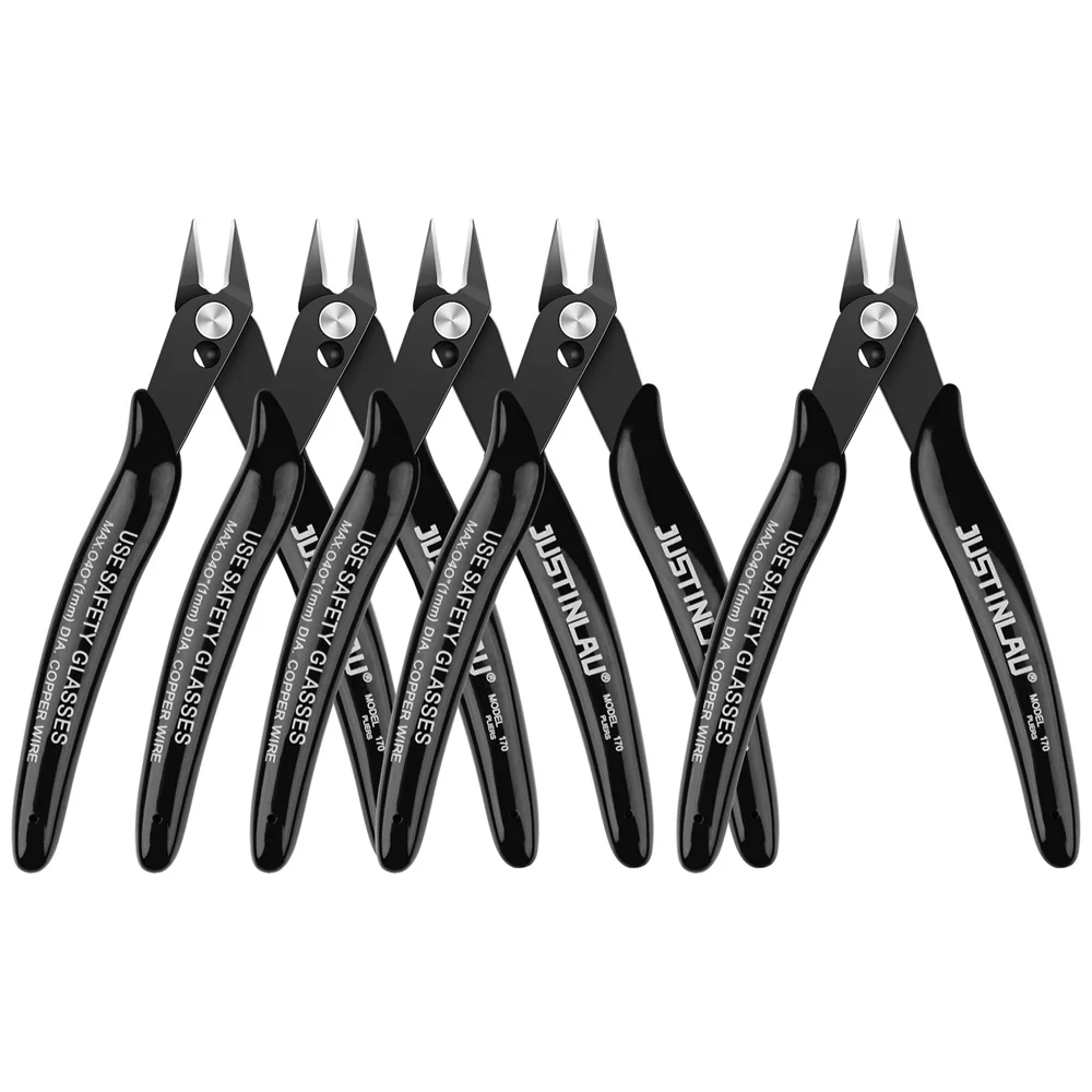 5 Stuks 170 Draad Cutter Diy Trimmer Diagonale Zijsnijden Kabeltang Rood Blauw Tang Hand Mini Knipt Flush Nipper trimmer