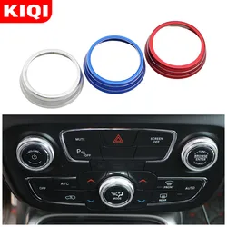 3Pcs Car Air Conditioner Switch Knob Volume Mode Button Cover Ring Trim for Jeep Compass 2017 2018 2019 Automatic AC Accessories