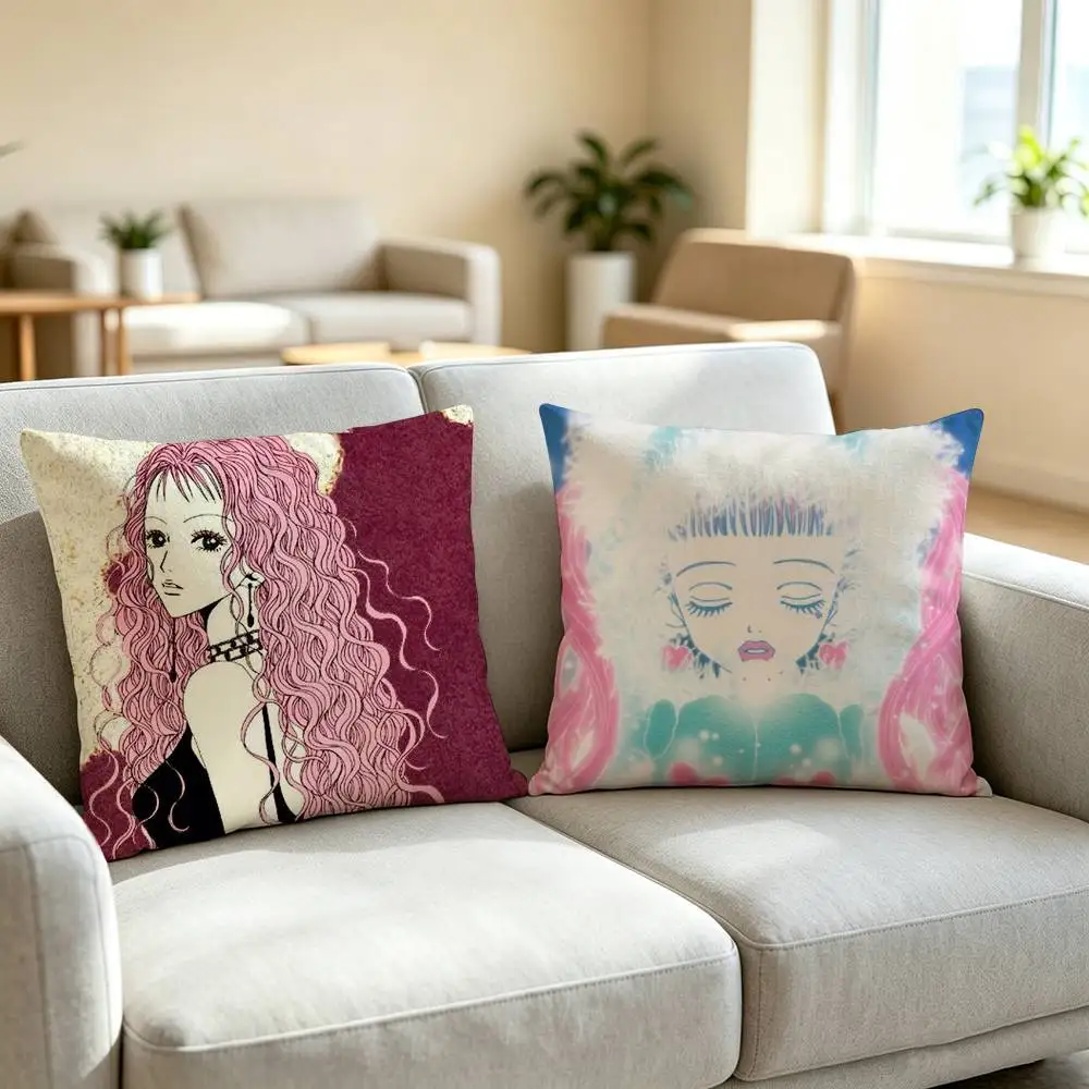Miwako Paradise Kiss Anime Pillow Case Square Double-Sided Sofa Cushion Cover Bedroom Bedside Pillow