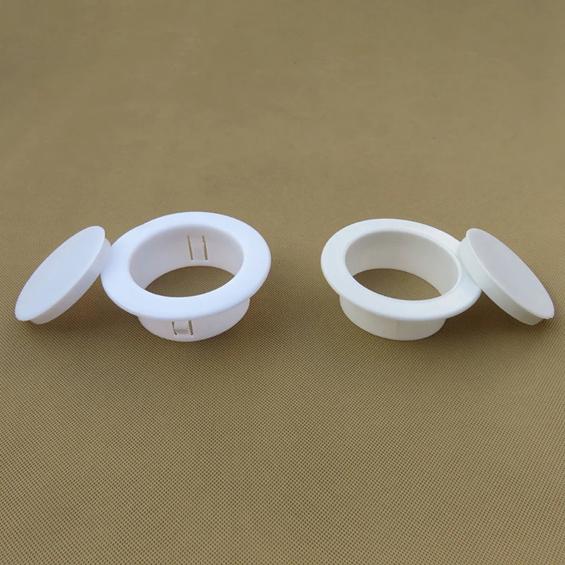 White Plastic Air Conditioning Hole Decorative Cover Clip Household Dust Cover Protection Pipe Wall Hole Plug Pipe Sealing Cover