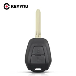 KEYYOU 50x Replacement 2 Buttons Uncut TOY43 Key Blade For Suzuki Swift Remote Smart Key Shell Fob Blank Cover Case Fit