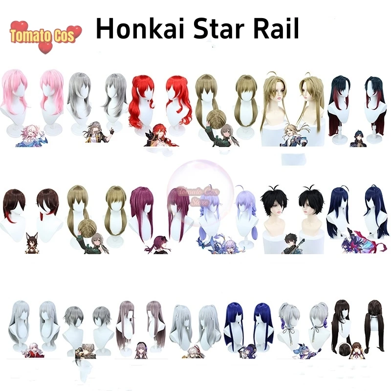 Jogo honkai star rail 7 de março peruca cosplay herta himeko pá kafka clara natasha trailblazer peruca jing yuan yan qing perucas