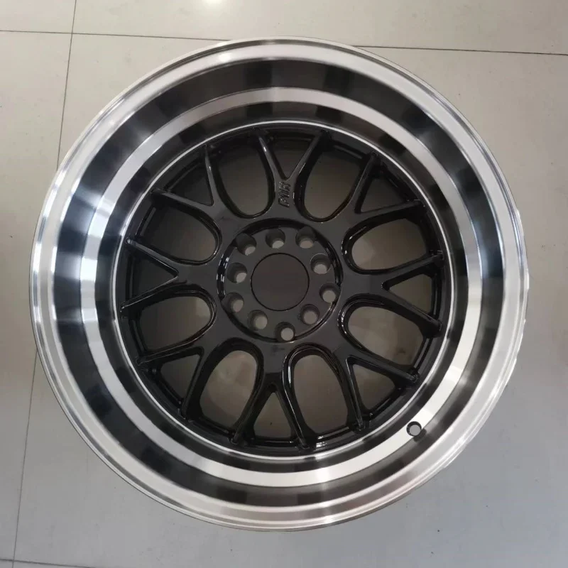 New style 18 inch 5x100 5x114 aluminum alloy deep dish wheel rim hyper black from china MGI factory