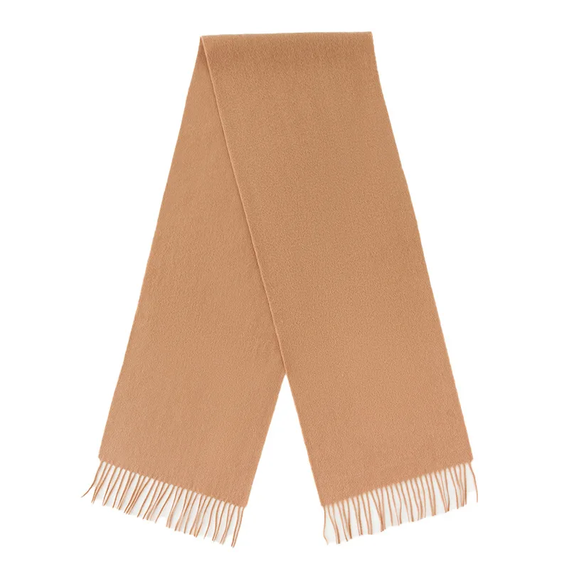 Autumn and Winter New Men's and Women's Versatile Commuting Scarf Solid Color Cashmere Fringed Warm Shade Elegant Shawl Women