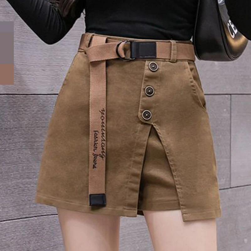 

Women's new Spring Autumn 2022 Fashion Elastic High waist Shorts Women's Slim South Korean Pant Skirt