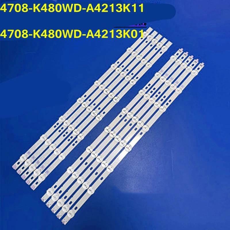 

5set LED Backlight Strip 4708-K480WD-A4213K11 4708-K480WD-A4213K01 K480WD for 48PFL5445/T3 LED48D8800 48PFF3055/T3 LE48B510F