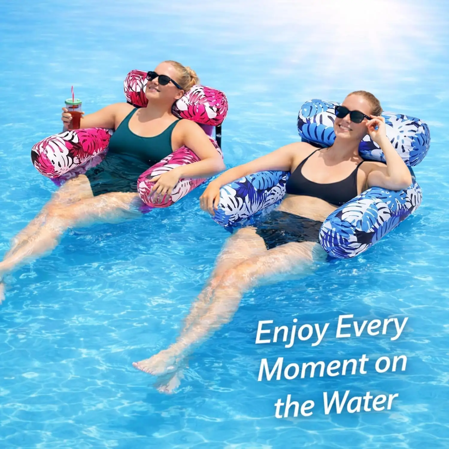 Adults Inflatable Pool Float Portable Water Hammock for Summer Beach swimming Pool Floating Lounge Chair Relaxing Water Lounge