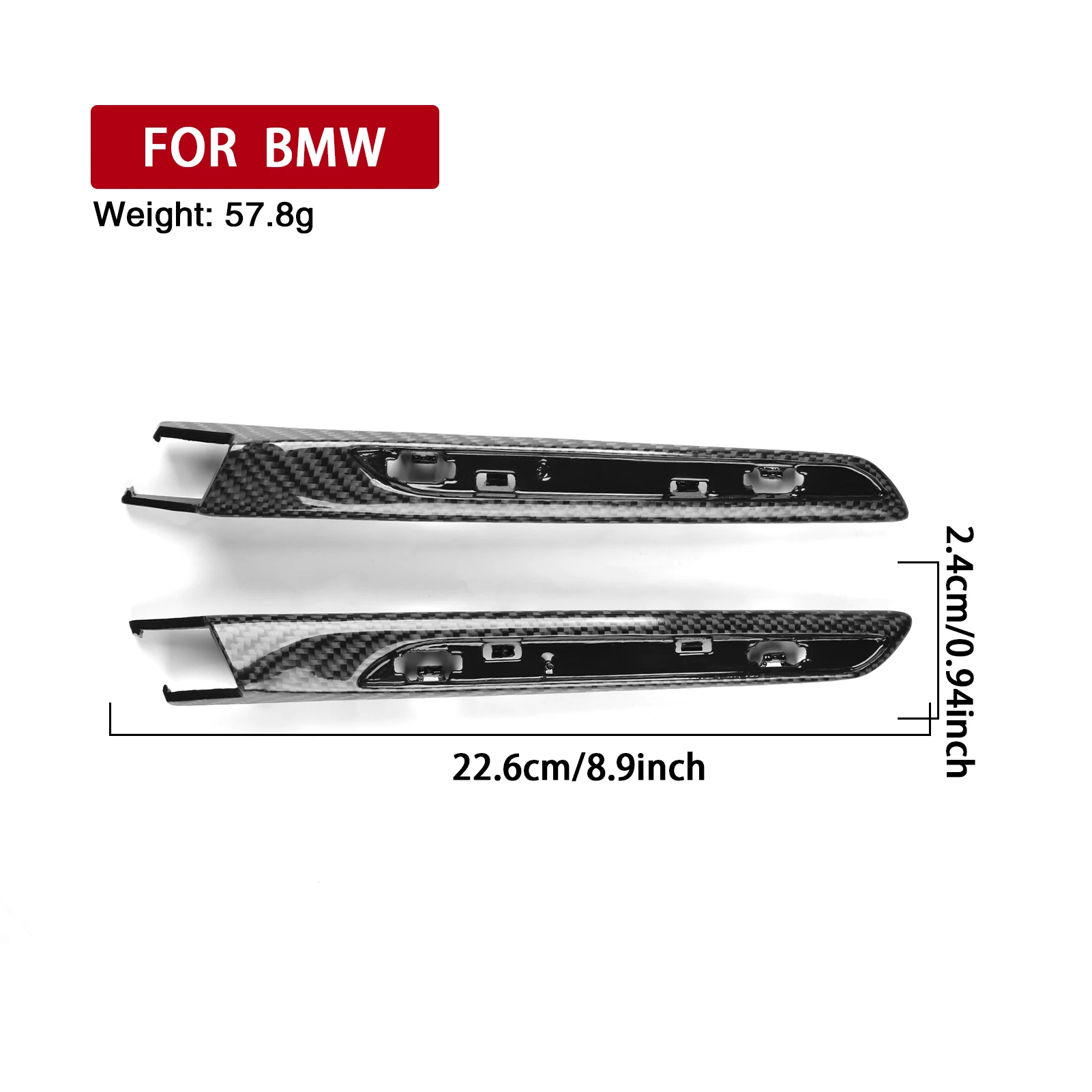 Real Carbon Fiber Interior Door Side Fender Vent Cover Trim For BMW M3 M4 F80 F82 F83 2015-2020 Decoration Car Accessories