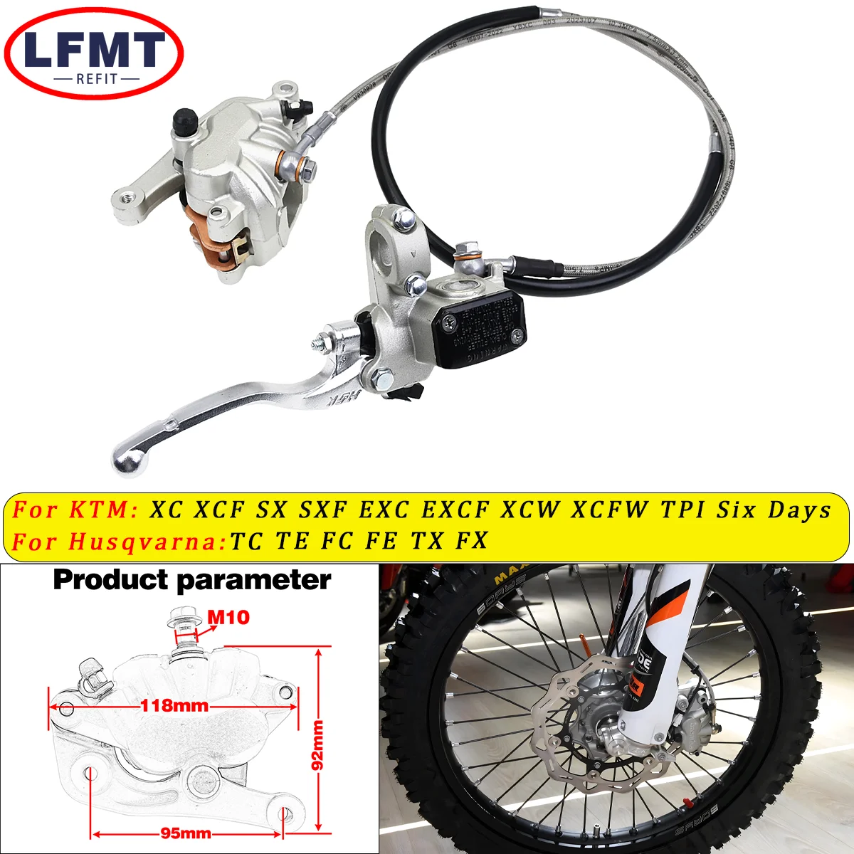 

For KTM SX SXF XC XCF EXC EXCF XCW XCFW TPI Husqvarna TC TE FC FE TX FX 125-530 Motorcycle Front Brake Caliper Master Cylinder