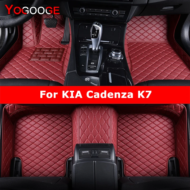 YOGOOGE Custom Car Floor Mats For KIA Cadenza K7 Auto Carpets Foot Coche Accessorie