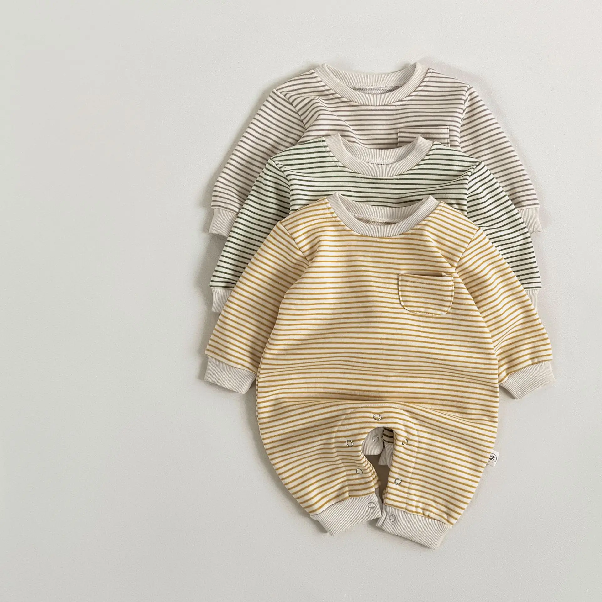 

Модные, милые, простые, удобные, повседневные и свободные комбинезоны для детей, полосатые комбинезоны в корейском стиле для весны и осени