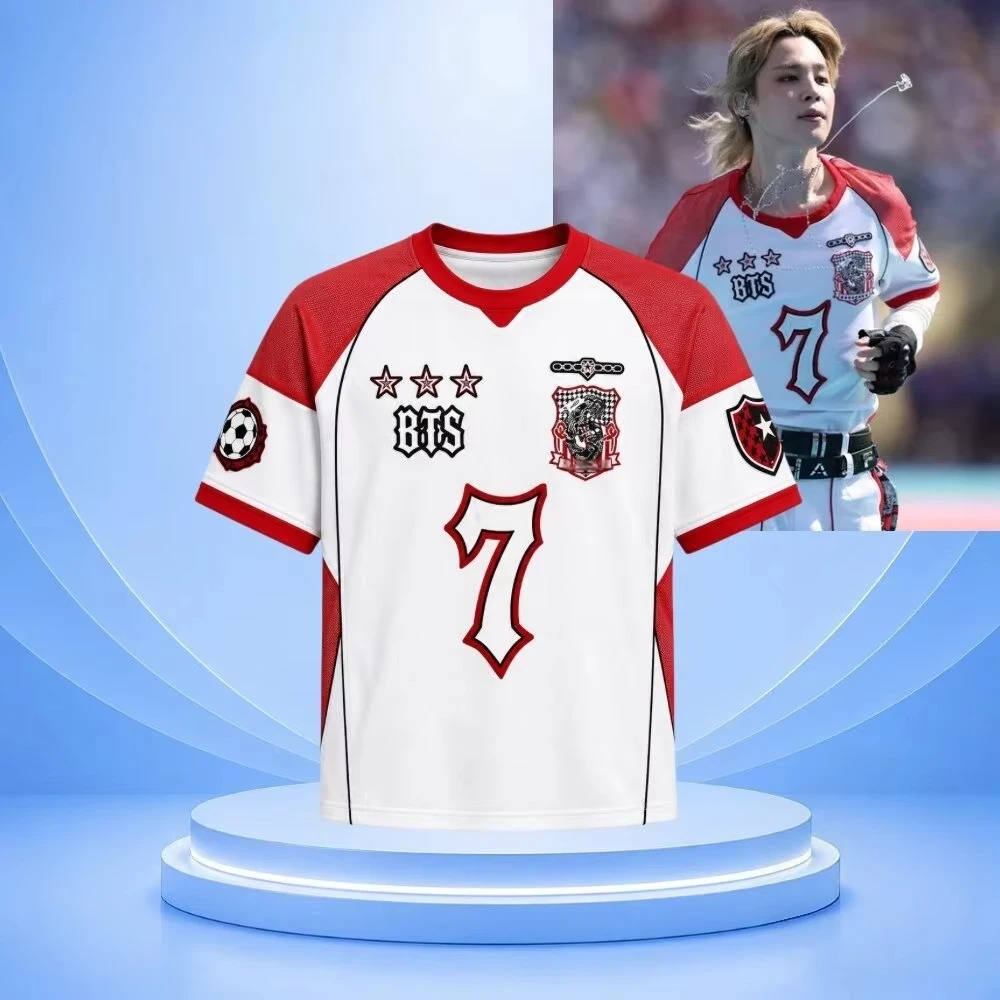 2026 Neue Koreanische Wave Idol-Männergruppe Tour-Support Bedrucktes Atmungsaktives Schnelltrocknendes Kurzarm-T-Shirt Street-Trendy Locker Geschnitten – Detail 4