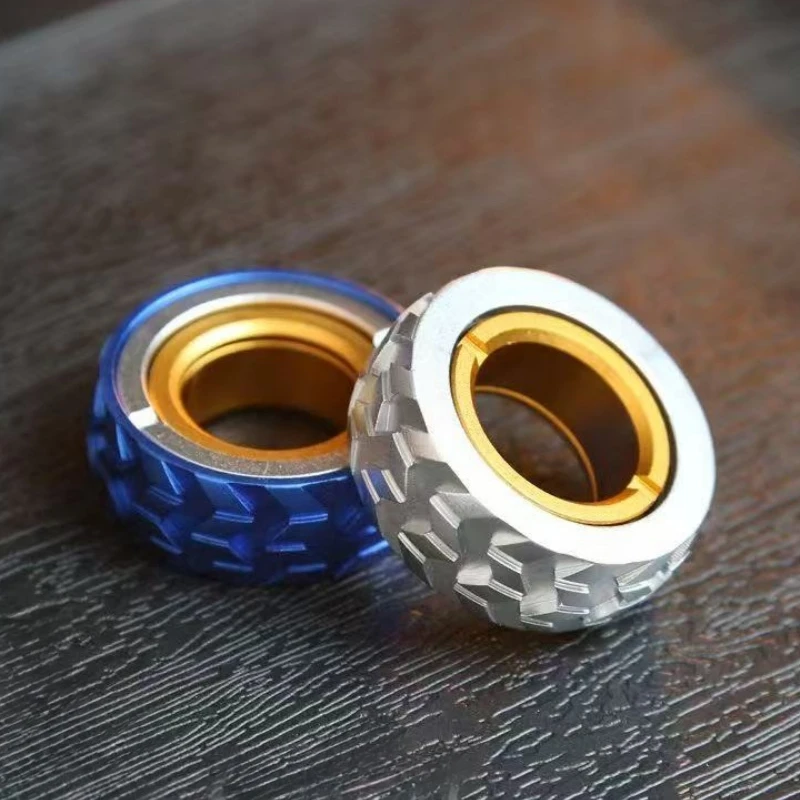 피젯 마그네틱 패러그래프 링 래칫 휠 메카니컬 슬라이더 핑거팁 롤러 푸시 카드 EDC 감각 완화 스트레스 해소 장난감