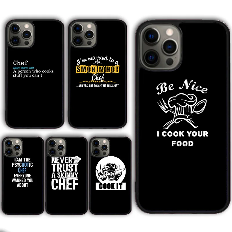 Never Trust a Skinny Chef Phone Case Cover for iPhone 16 15 SE2020 13 14 11 12 Mini Pro Max 6 7 8 Plus  coque fundas Shell