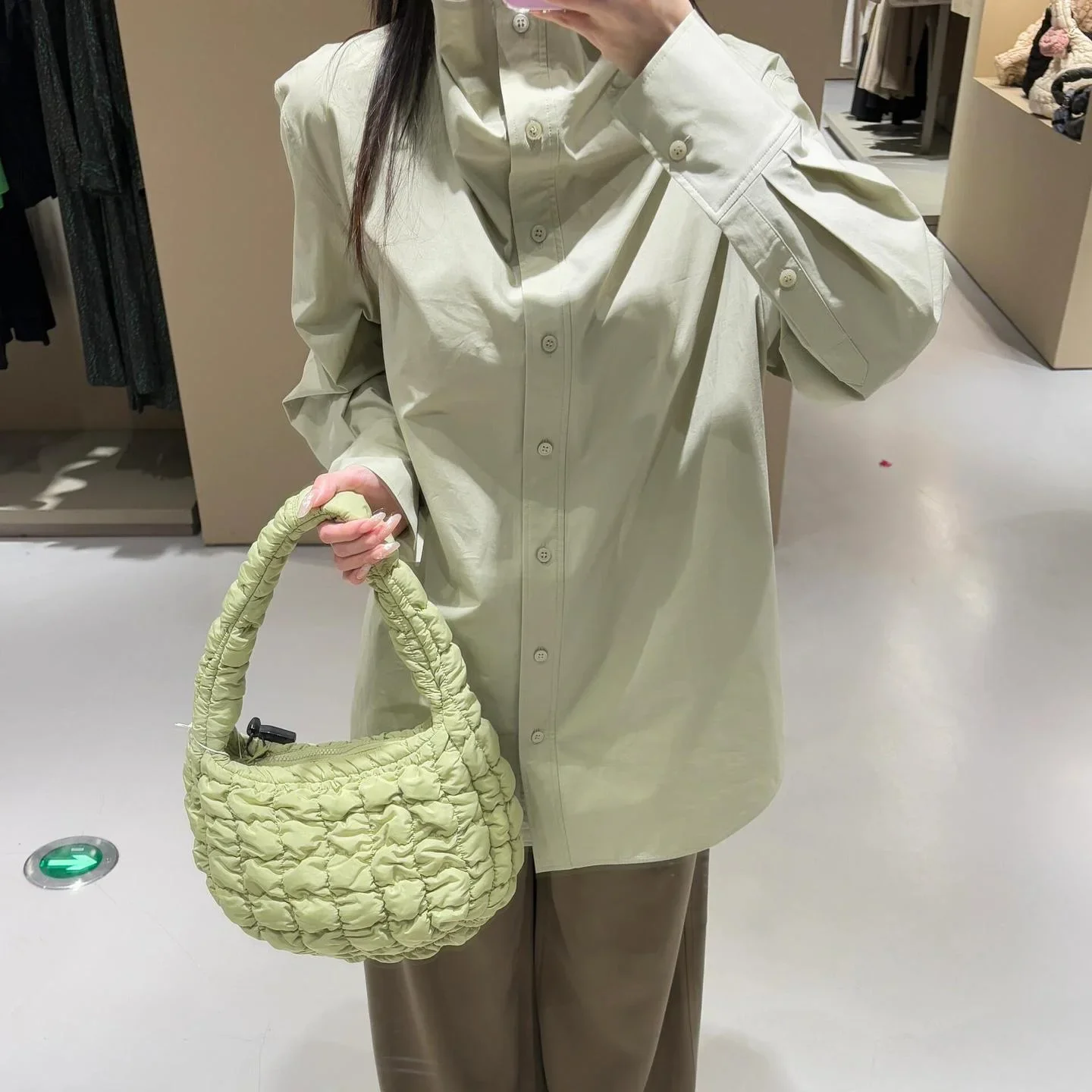 

Casual version turtleneck button-down commuter shirt women's casual shirt 25 spring new products