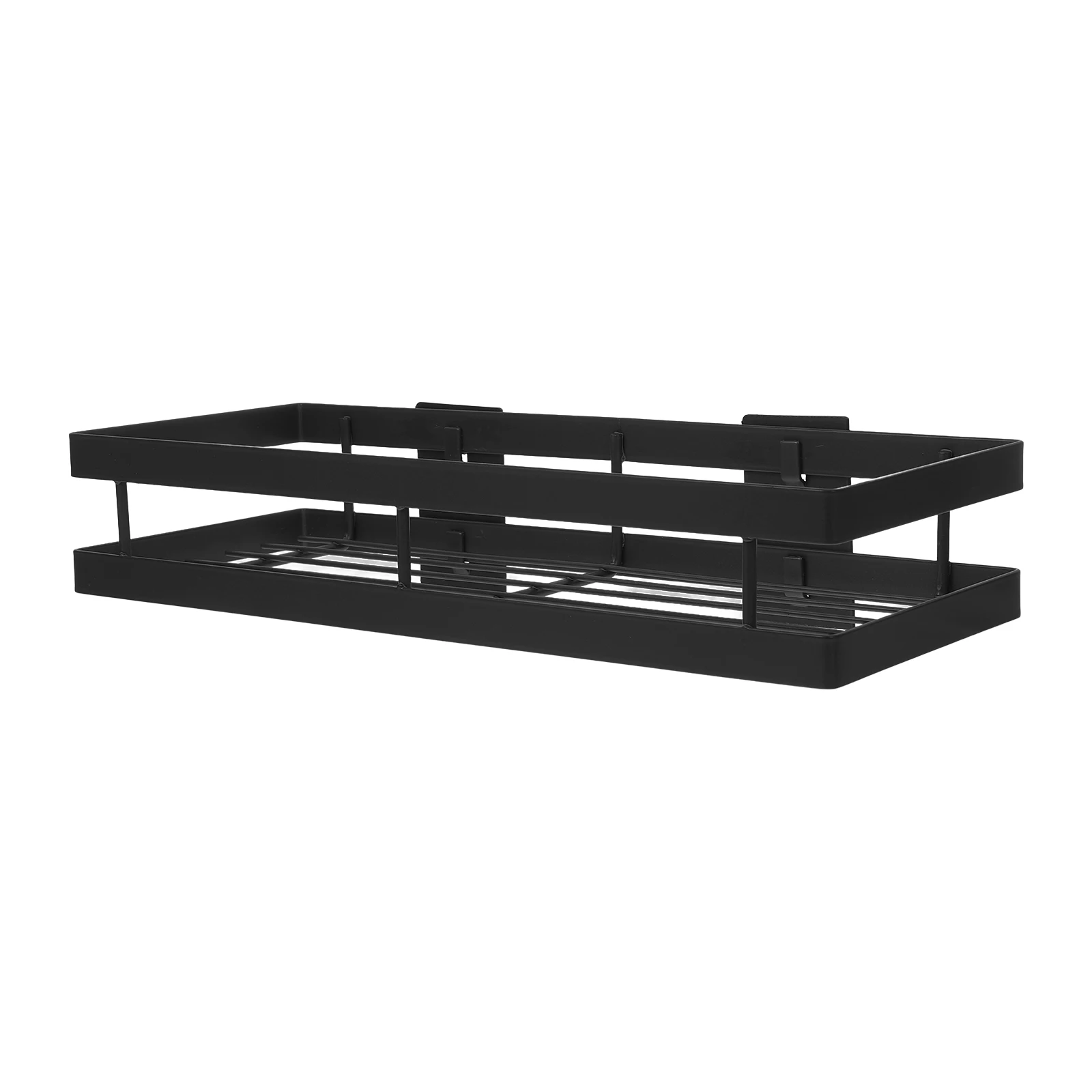 

Wall Mount Spice Rack Sponge Holder Large Capacity Kitchen Bathroom ganizer Iron Material No Drill Storage Solution