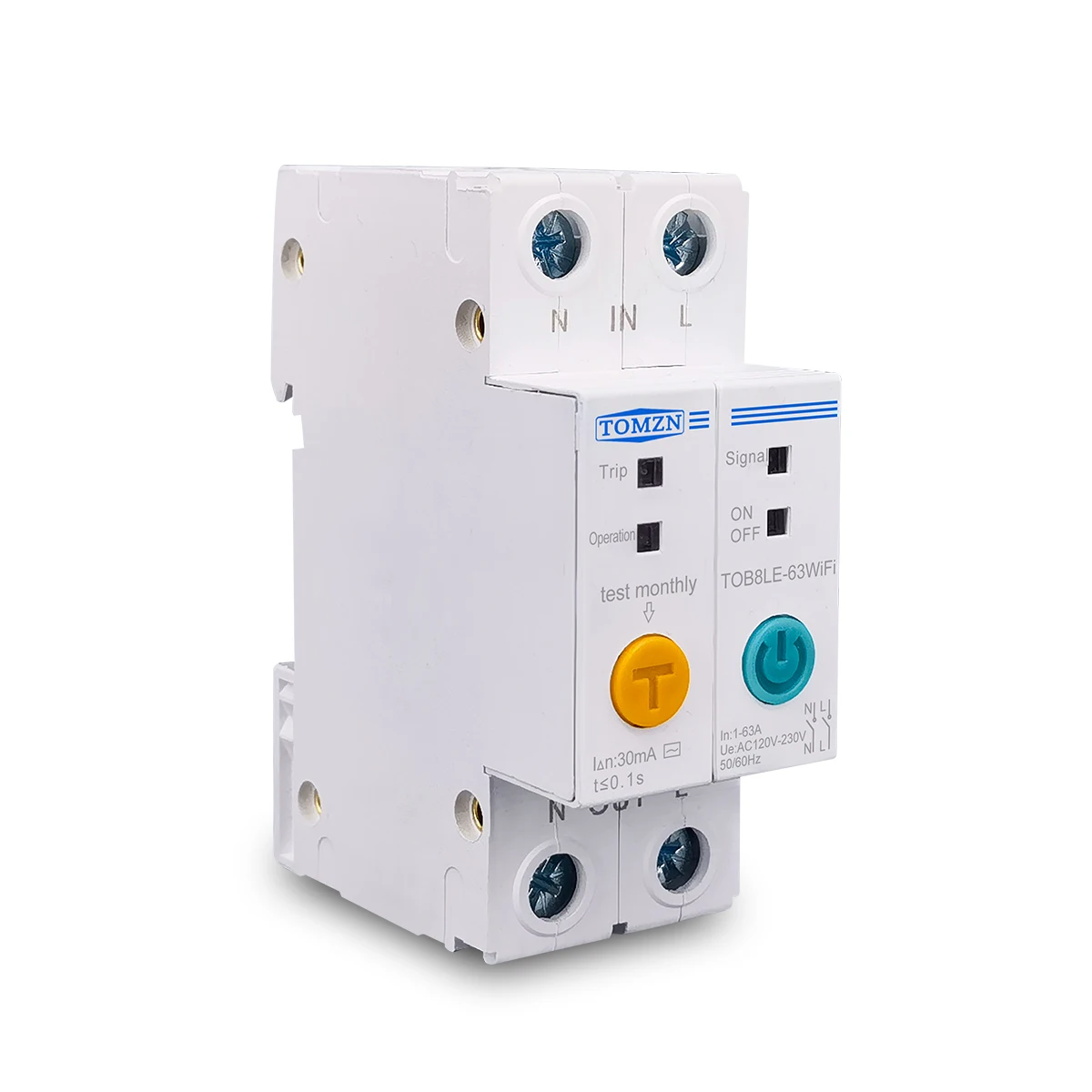 TOMZN 63A Ewelink WiFi Din Rail Breaker Remote Control Leakage Protection Switch
