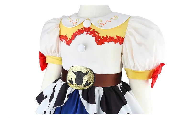 Mädchen Prinzessinnenkleid mit Puffärmeln Sommerkleider Neuer Film Toy Club Kinder Jessie Cosplay Kostüm Woody Verkleidung Karneval – Detail 5