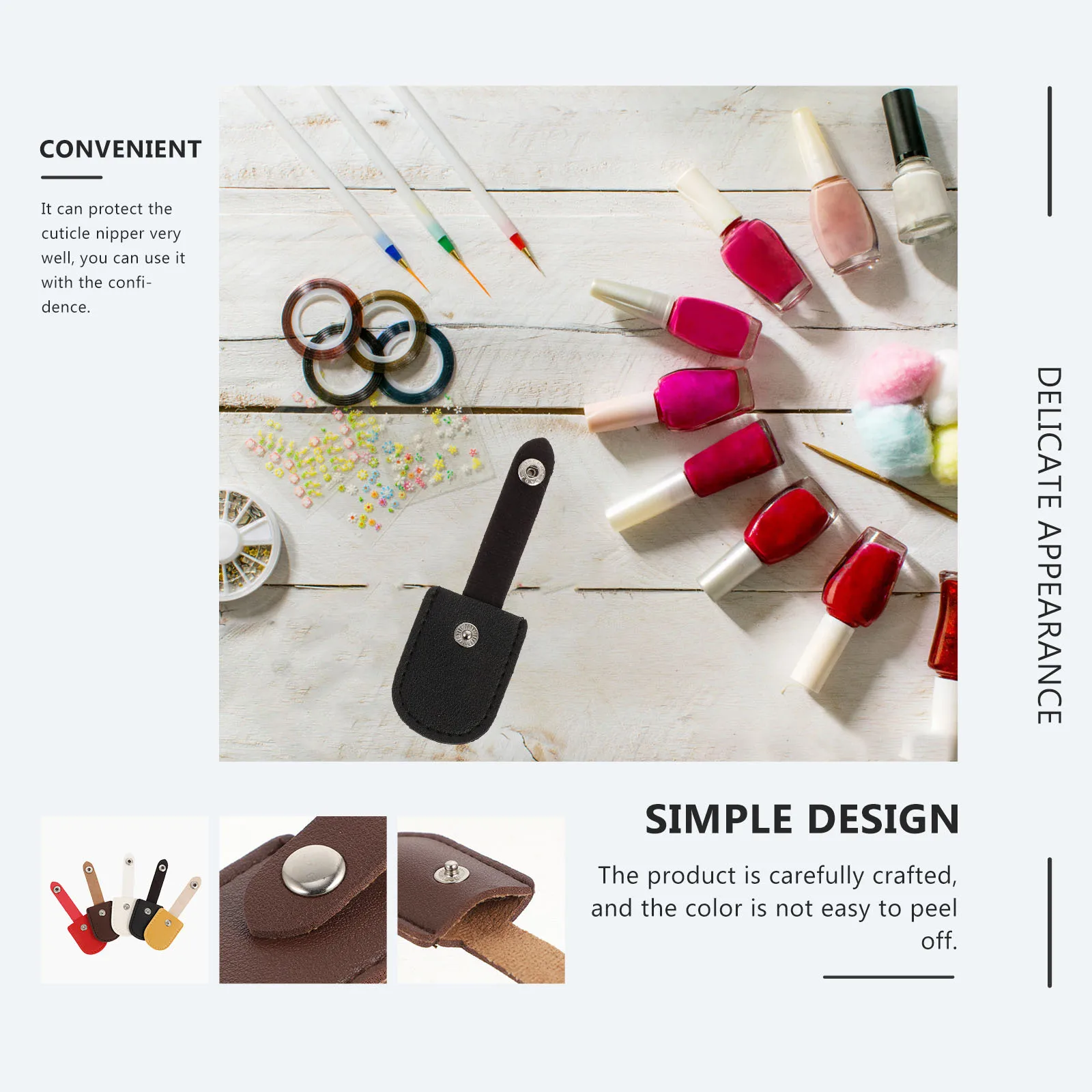 

5Pcs Durable Nail Scissors Covers Stylish Cuticle Nipper Protector Salon Supply Accessory Cuticle Scissor Covers