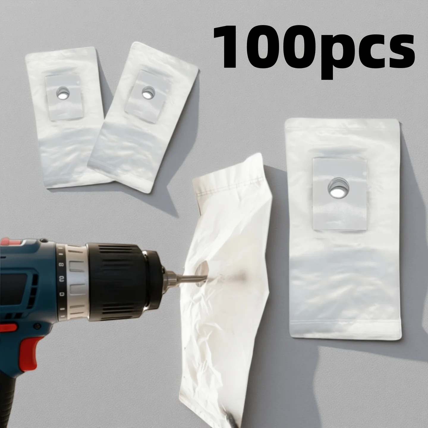 20/100Pcs Peelable Drilling Dust Bags Dust Proof Stickers For Electric Hand Hammer Drill Indoor Outdoor Use