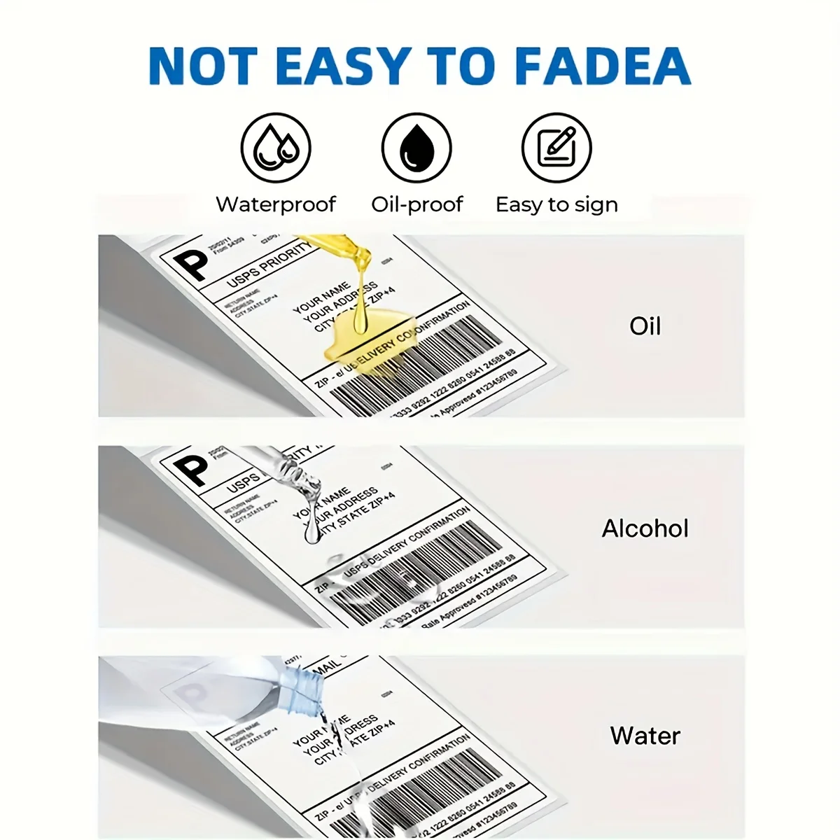 500/1000 ورقة 4 ''x 6'' ورق ملصقات حراري أبيض لطابعات الملصقات الحرارية ملصقات الشحن اللوجستية 100x150 مللي متر