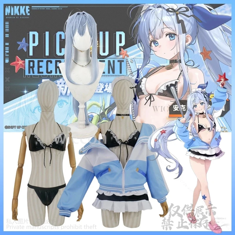 

❤️❤️❤️Anime Game NIKKE The Goddess Of Victory Cosplay Anchor Bikini Kawaii Coat Dress Maid Lolita Wigs For s Woman Cos Cus❤️⭐️❤️