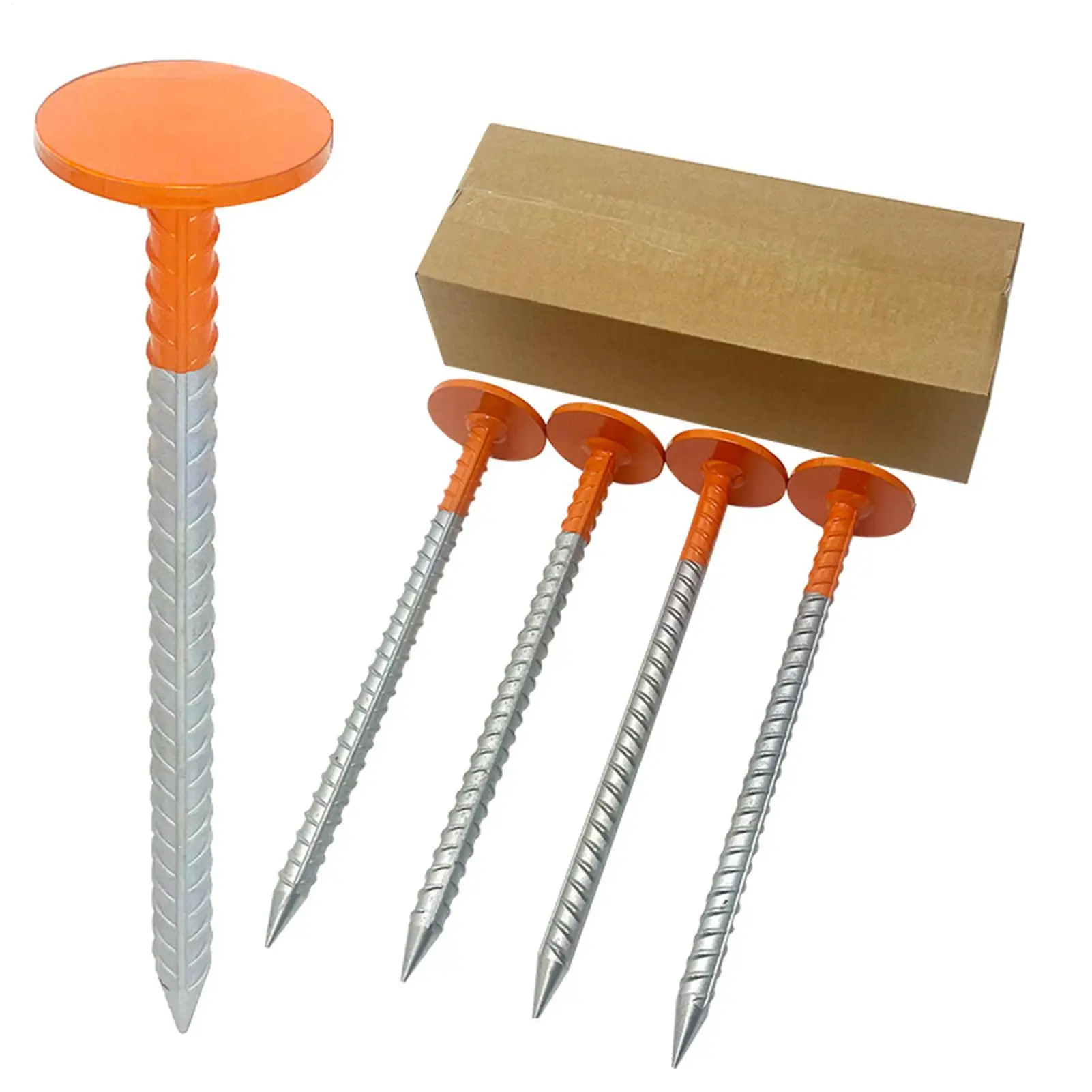 Survey Markers 2-Piece Heavy Duty High-Visibility Low Profile Survey Markers Boundary Stakes For Garden Trail Yard Driveway