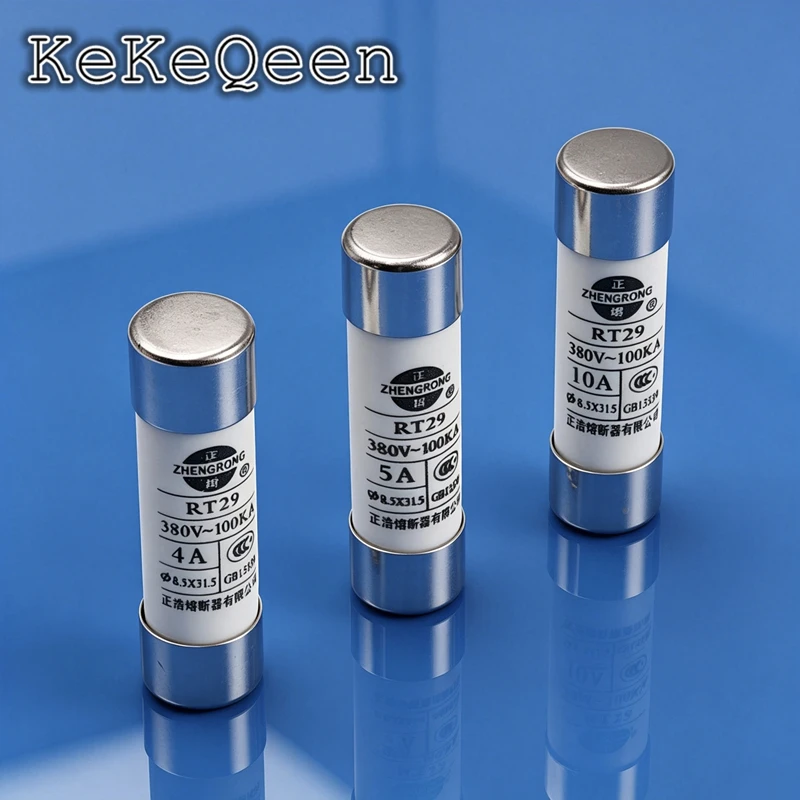 20Pcs/Lot 8.5*31.5 Fast Blow Ceramic Fuse 8.5x31.5mm Fuse 380V 0.5A 1A 2A 3A 4A 5A 6A 8A 10A 16A 20A 25A 32A RO14 RT29