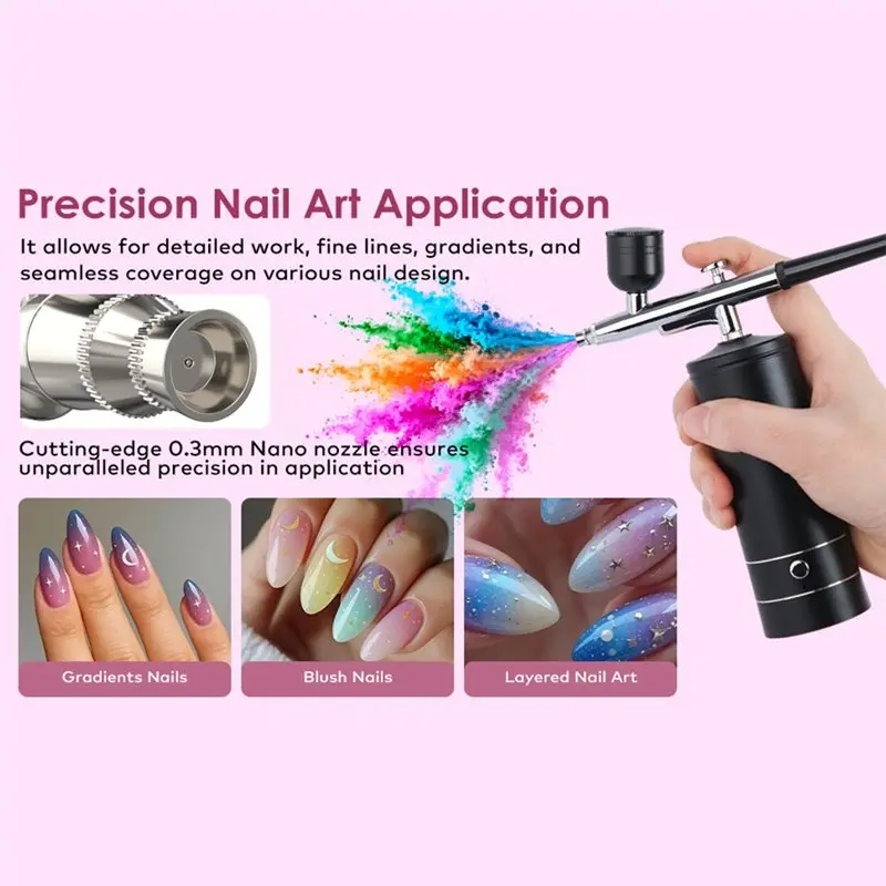 M11K-Airbrush Set With Pen, Rechargeable Cordless Airbrush Compressor,Portable Handheld Airbrush Gun Kit