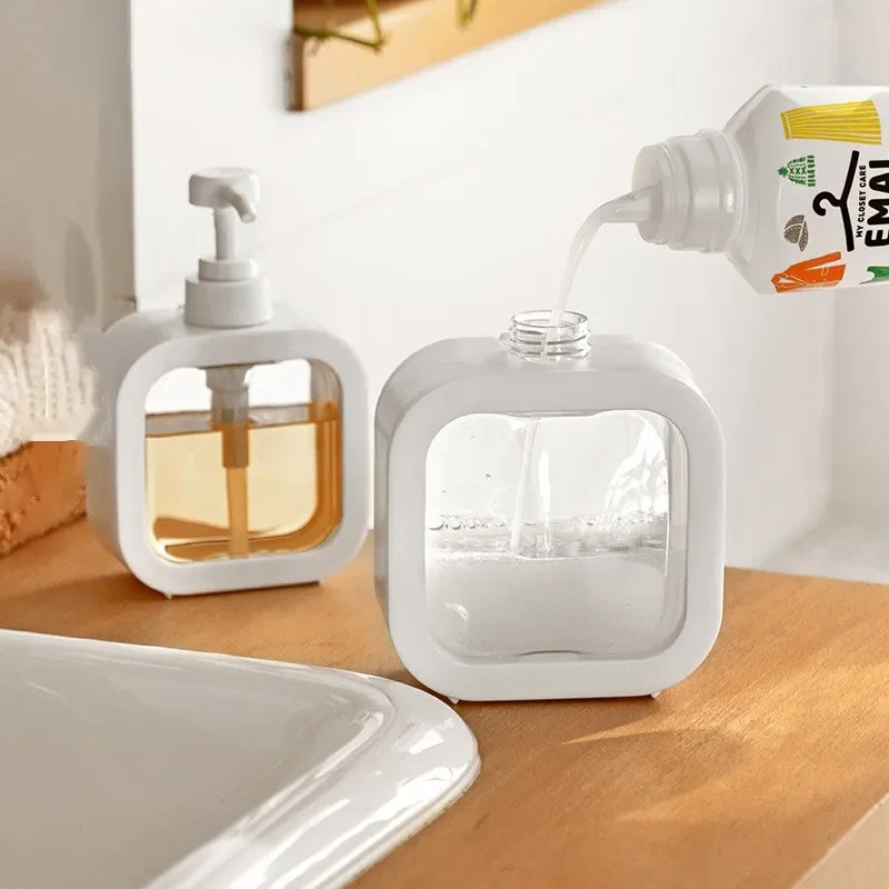 Soap Dispenser Bottles for Kitchen Bathroom Lotion Dispenser Refillable Lotion Shampoo Shower Gel Clear Lotion Bottle