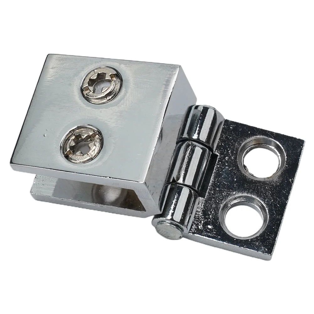 Furniture Hinges Glass Door Hinges Single Double Sides Clamp 0/90/180 Degree Bathroom Accessories Hardware Parts