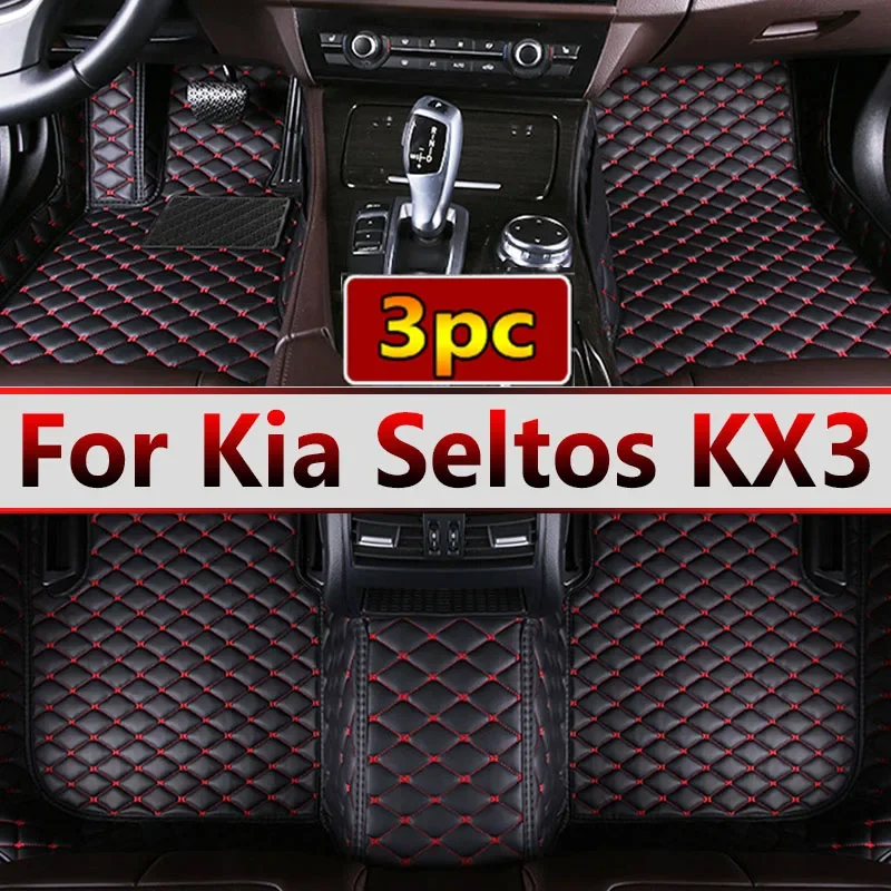 Car Floor Mats For Kia Seltos KX3 2023 2022 2021 2020 Auto Styling Custom Waterproof Carpets Interior Accessories Foot Pads Rugs