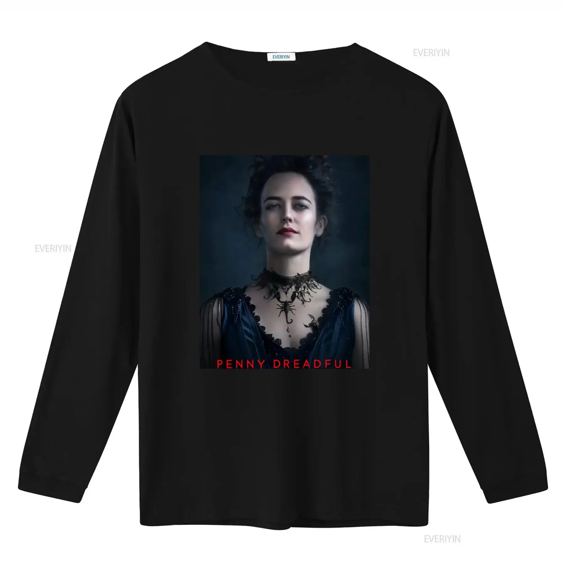 Penny Dreadful Vanessa Women's T Shirt Gothic Style with Scorpion and Blood Drop Print vintage Washed Stylish graphic Versatile