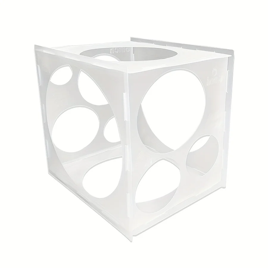 1pc 2-10 Inch Collapsible Plastic Balloon Sizer Box Cube, Balloon Size Measurement Tool for Balloon DecorColumnsations, Balloon
