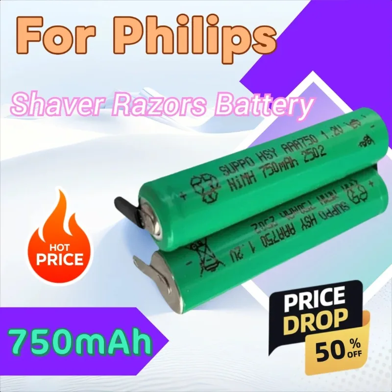

New High Quality 750mAh Replacement Battery for Philips S361 S5000 RQ360 RQ361 YS527 YS523 YS524 YS526 S560 S561 Shaver Razors