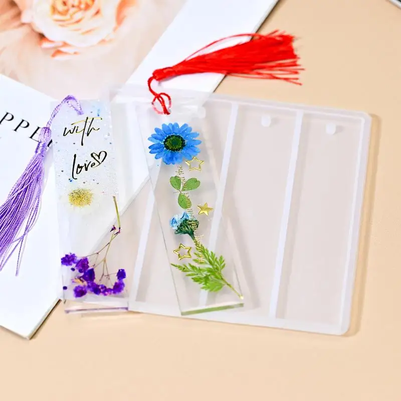 Bookmark Silicone Mold Rectangle Epoxy Resin Casting Mould For DIY Crystal Epoxy Resin Book Decoration Crafts Accessories