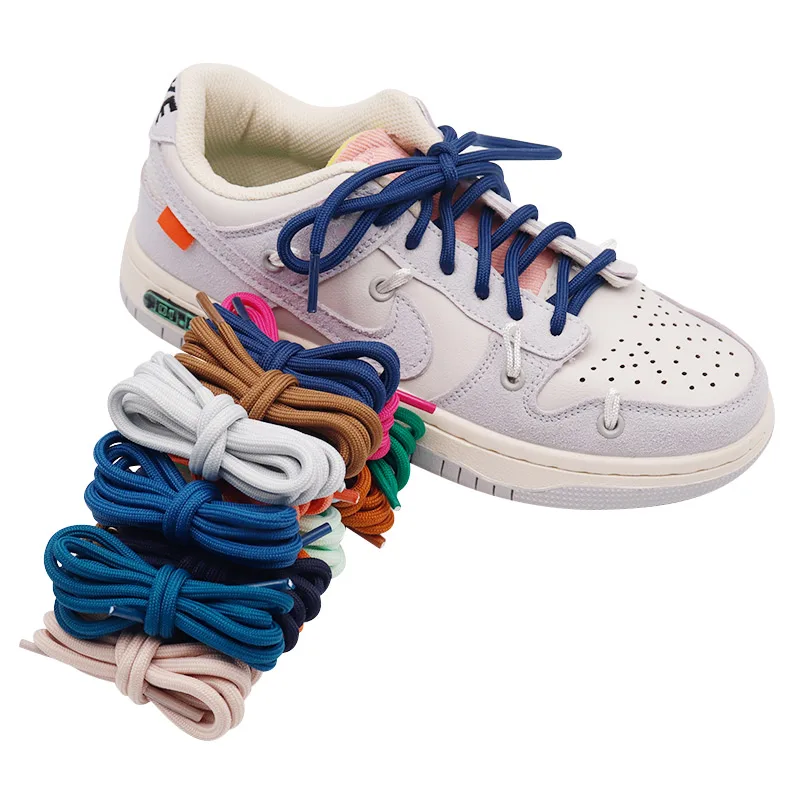 AF1-Lacets Ronds Solides pour Chaussures en Toile, Baskets Unisexes, Décontractées, 29 Couleurs